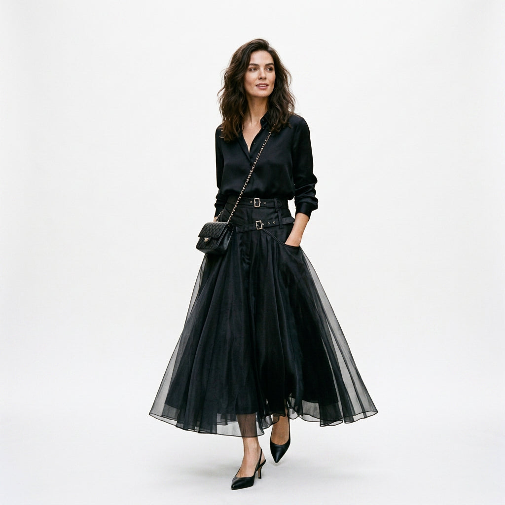 Katarina - Elegant Patchwork Tulle Skirt