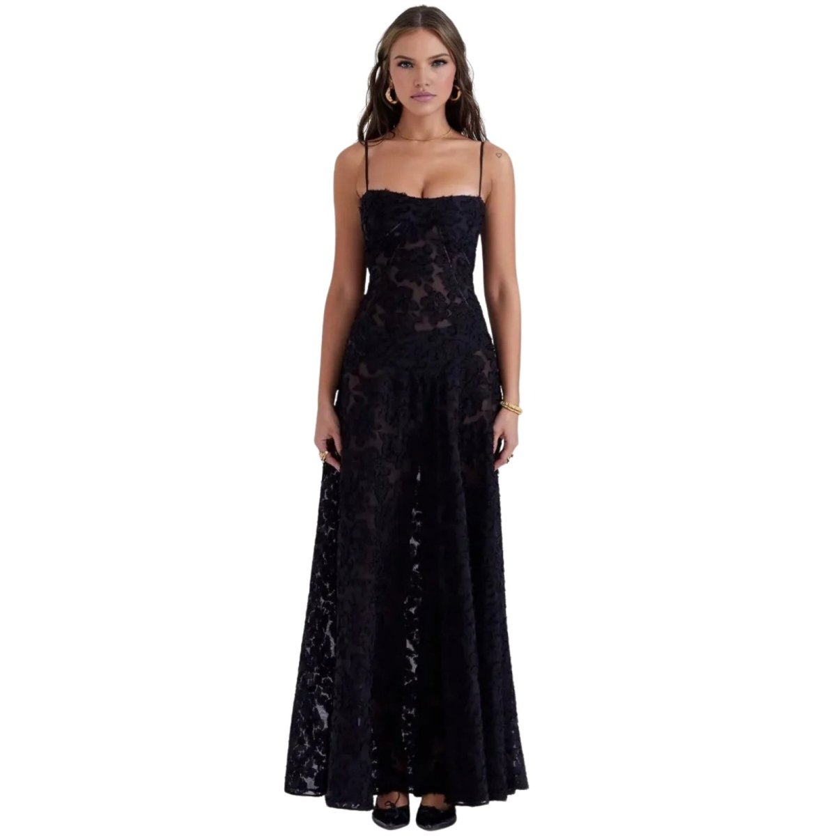Amara - Elegant Floral Jacquard Gown for Weddings 11