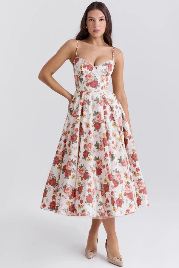Amara - Elegant Satin Midi Dress for Women in Blush Pink 14