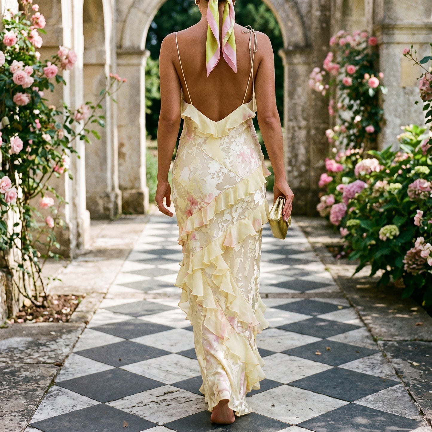 Amelia - Elegant Floral Summer Maxi Dress for Weddings DONE