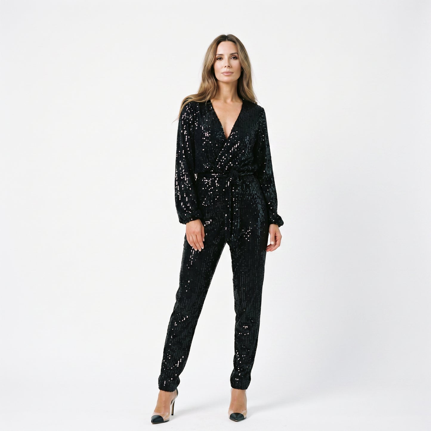 Aurora - Elegant Black Sequin Jumpsuit for Women DONE 05-15-2026