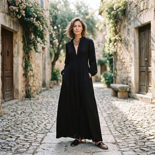 Aurora - Elegant Long Sleeve Maxi Dress for Women