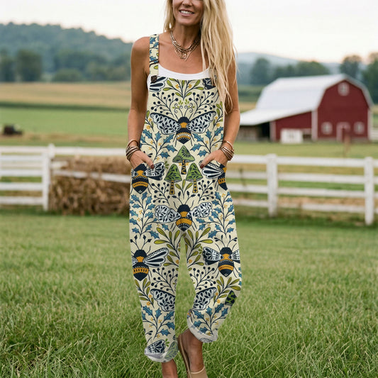 Casual Cotton Wide Leg Women's Jumpsuit