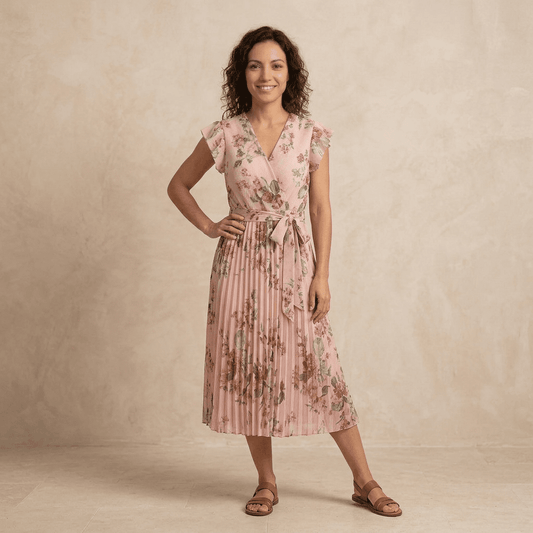 Chic Floral Summer Dress for Wedding Guests