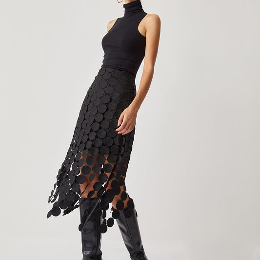 Elegant Double Layered Midi Skirt for Women 1