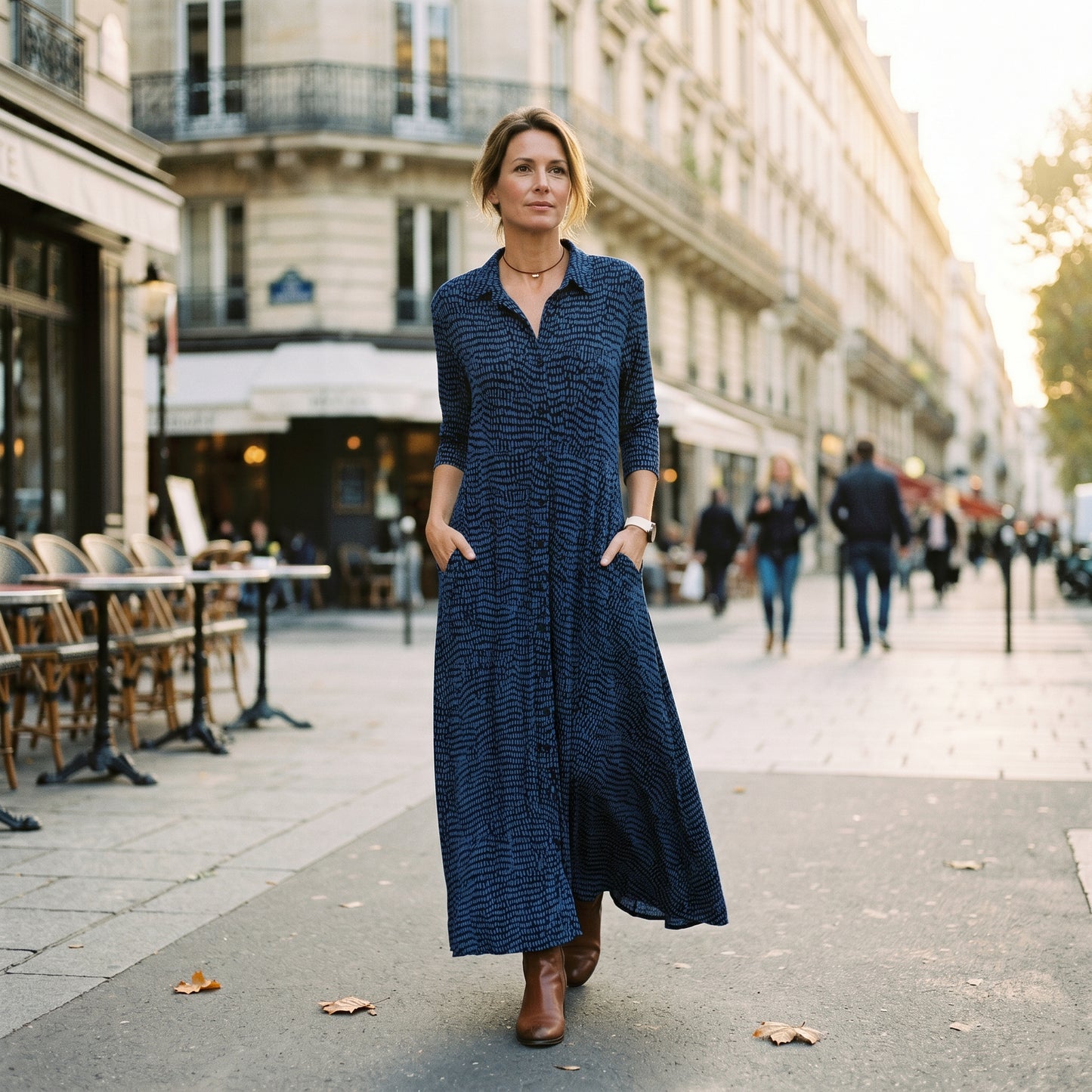 Georgia - Relaxed V-Neck Maxi Dress for Women DONE 05-10-2026