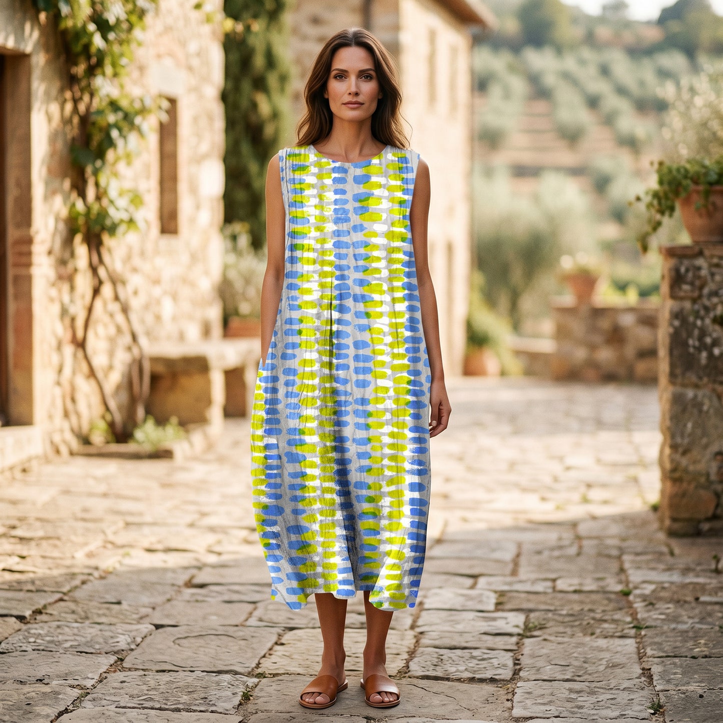 Mia | Casual Breezy Summer Dress in Color-Block Plaid DONE 06-05-2026
