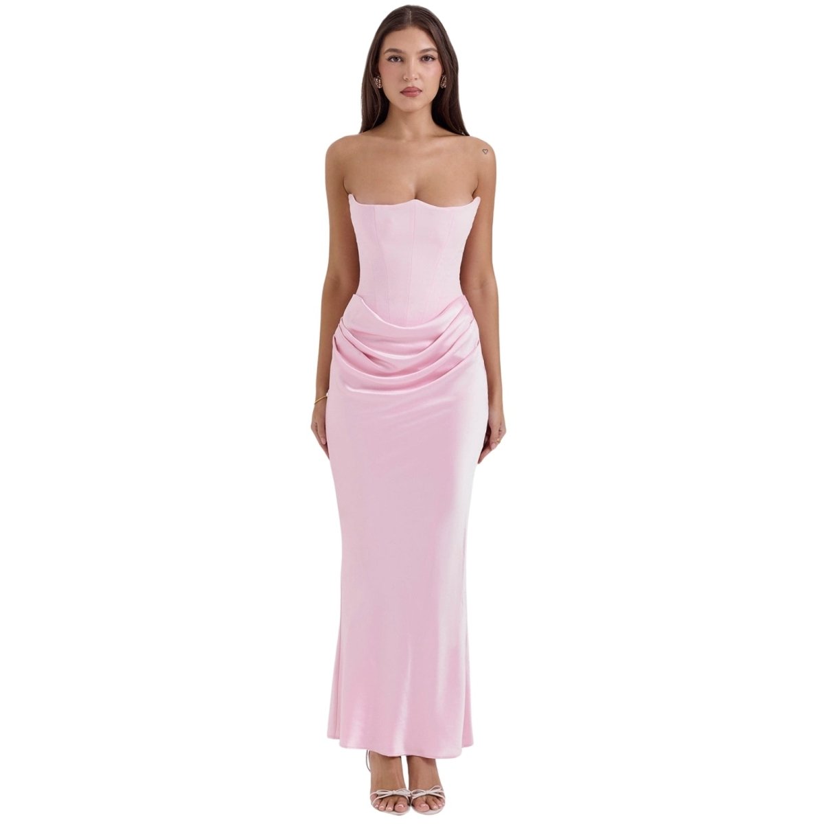 Sabrina - Elegant Strapless Corset Gown for Wedding Guests 12