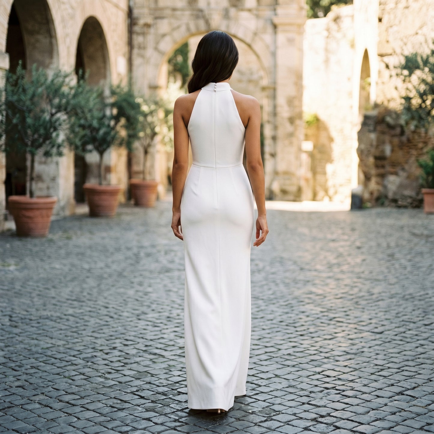 Sophia - Elegant Satin Pleated Evening Gown DONE