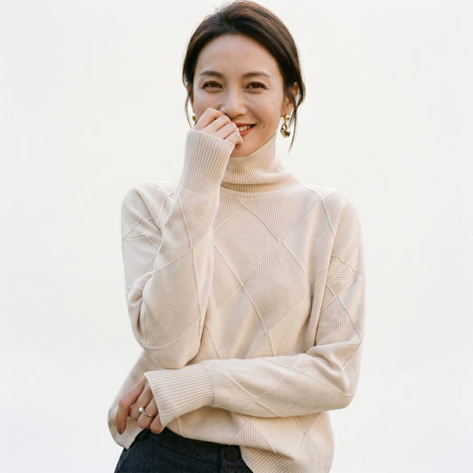 Sophia | Elegant Warm Cashmere Turtleneck Shirt for Women DONE 06-10-2026