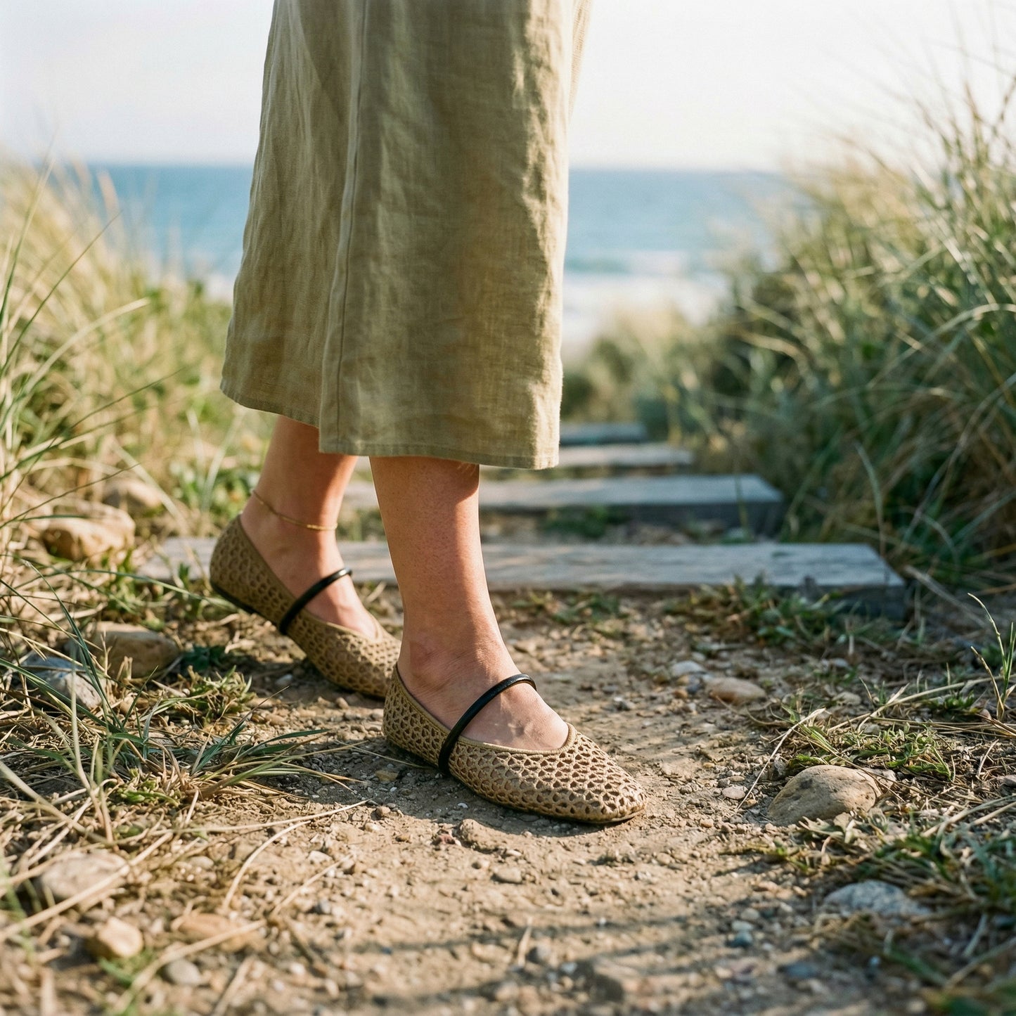 Stylish Summer Ballet Flats for Women with Square Toe Design