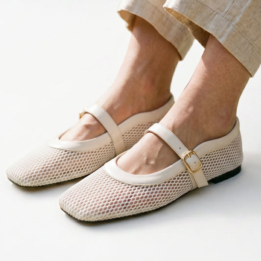 Valentina - Breathable Square Toe Ballet Flats for Women DONE 05-08-2026