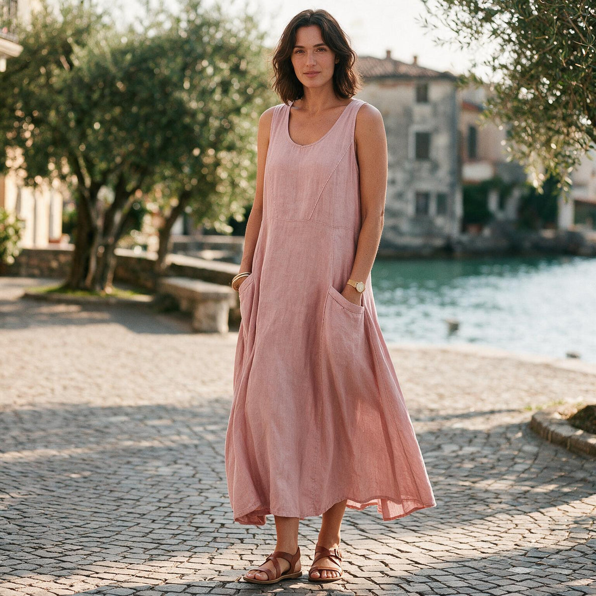 Arabella - Stylish Plus Size Summer Dress With Pockets