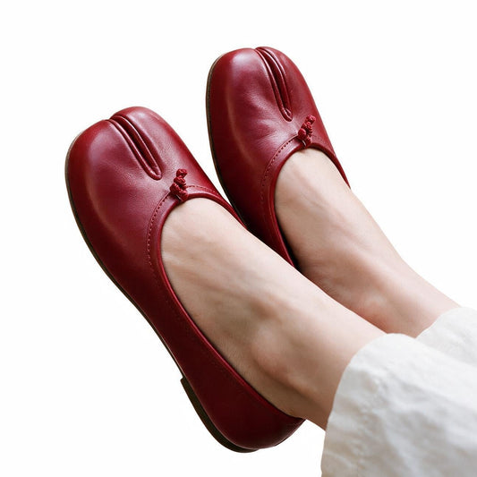 Athena - Comfortable Black Leather Slip-On Loafers for Women