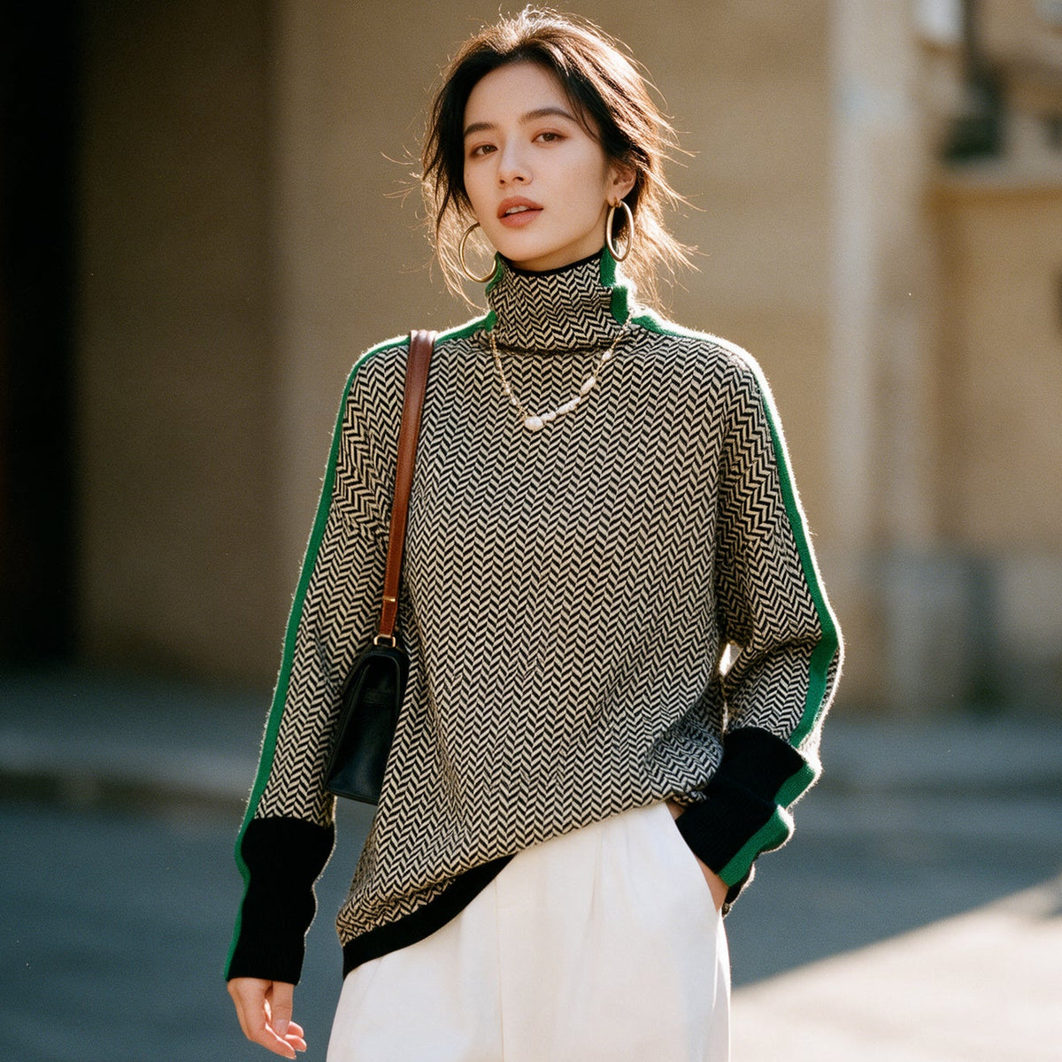 Charlie - Stylish Texture Turtleneck Sweater