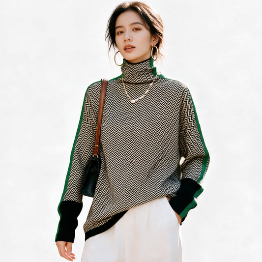 Charlie - Stylish Texture Turtleneck Sweater