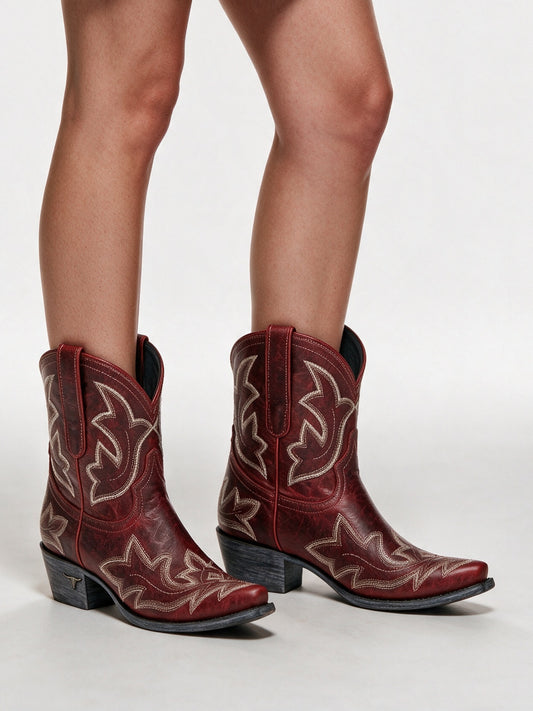 Dakota - Women's Embroidered Western Mid-Calf Boots - view 2