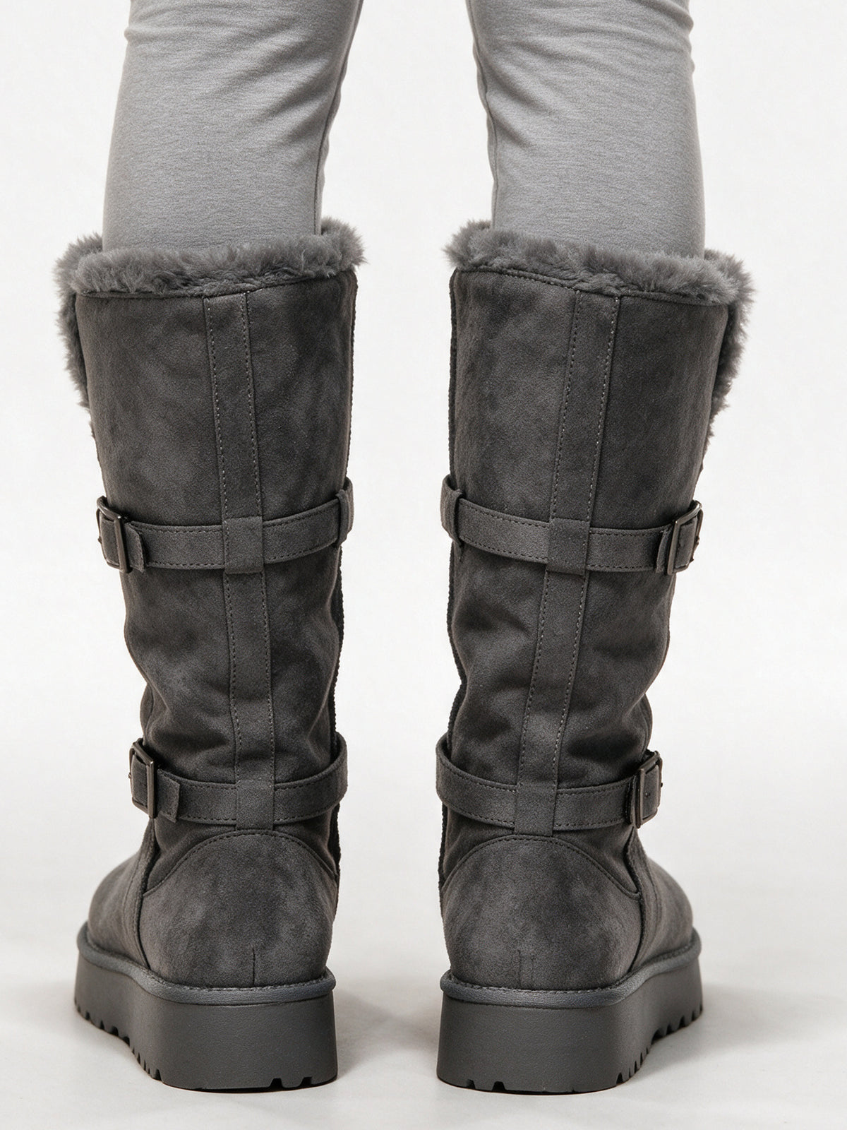 Idun - Women's Tall Pull On Boots with Buckle Straps - view 5