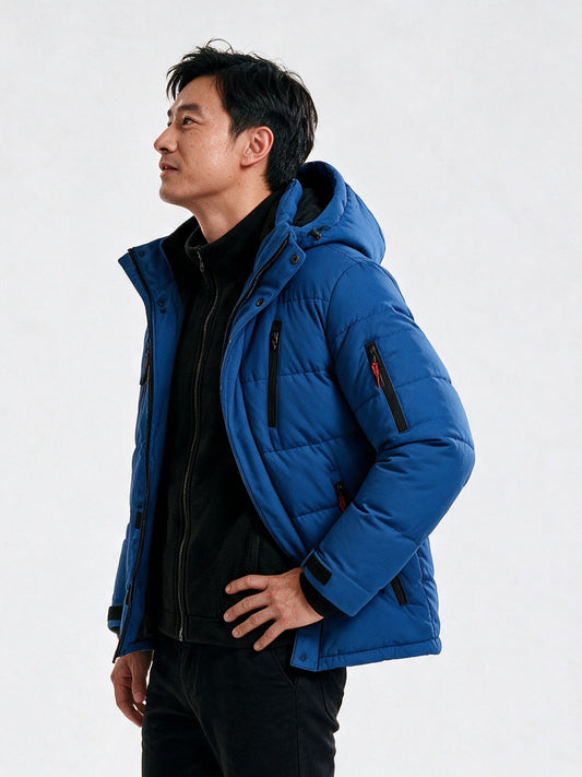 Lasse - Men's Hooded Quilted Puffer Jacket - view 2
