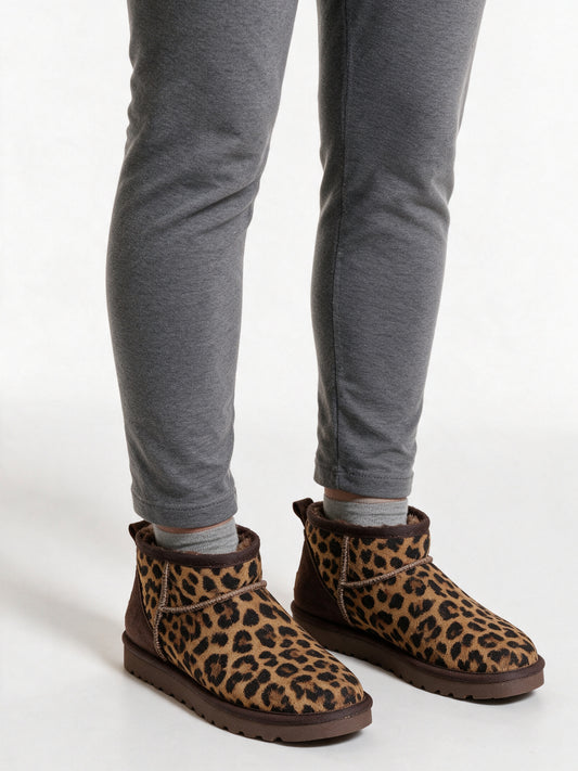 Malin - Women's Leopard Print Pull On Boots and Slip Ons - view 2