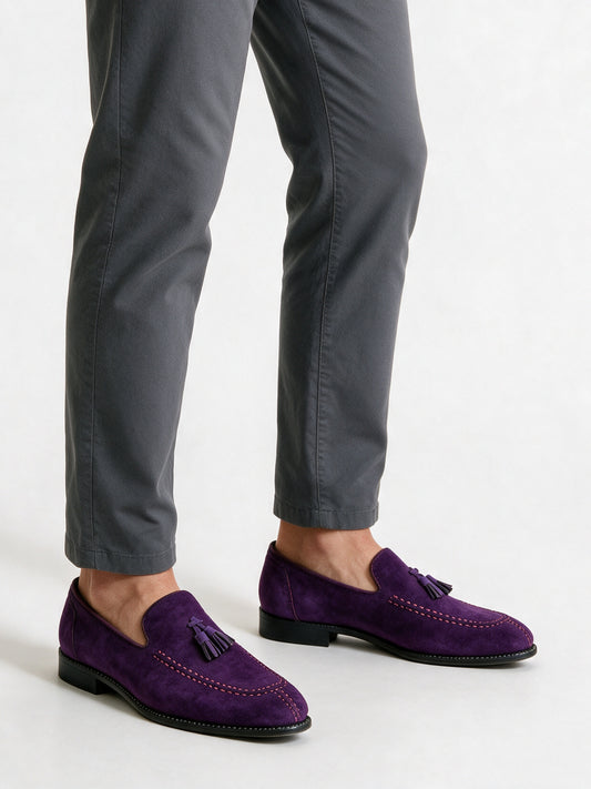 Marcello - Men's Tassel Loafers with Stitched Toe - view 2