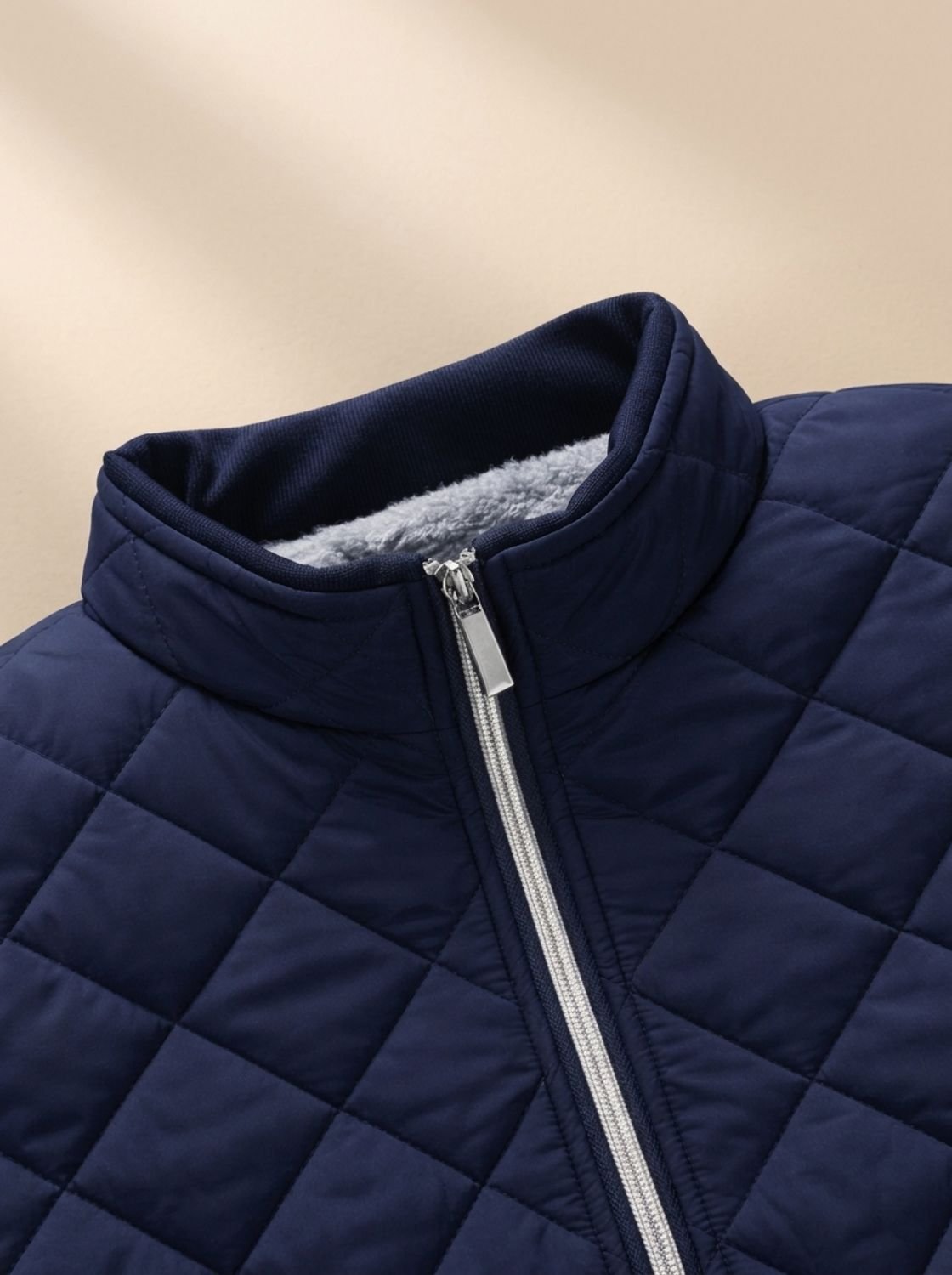 Henry - Diamond Quilted Full-Zip Jacket for Men