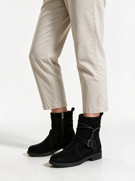 Romilly - Women's Wrap Strap Buckle Ankle Boots - view 2