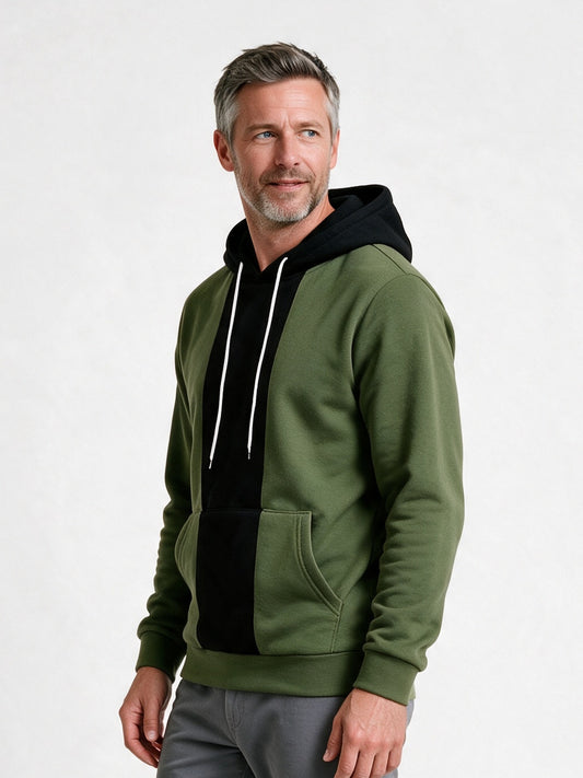 Torin - Men's Contrast Panel Pullover Hoodie - view 2