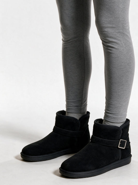 Vilde - Women's Mini Pull On Boots with Buckle Strap - view 2