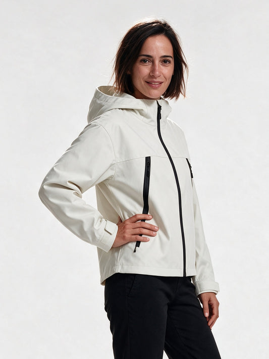 Zoe - Women's Short Water-Resistant Hooded Jacket - view 2