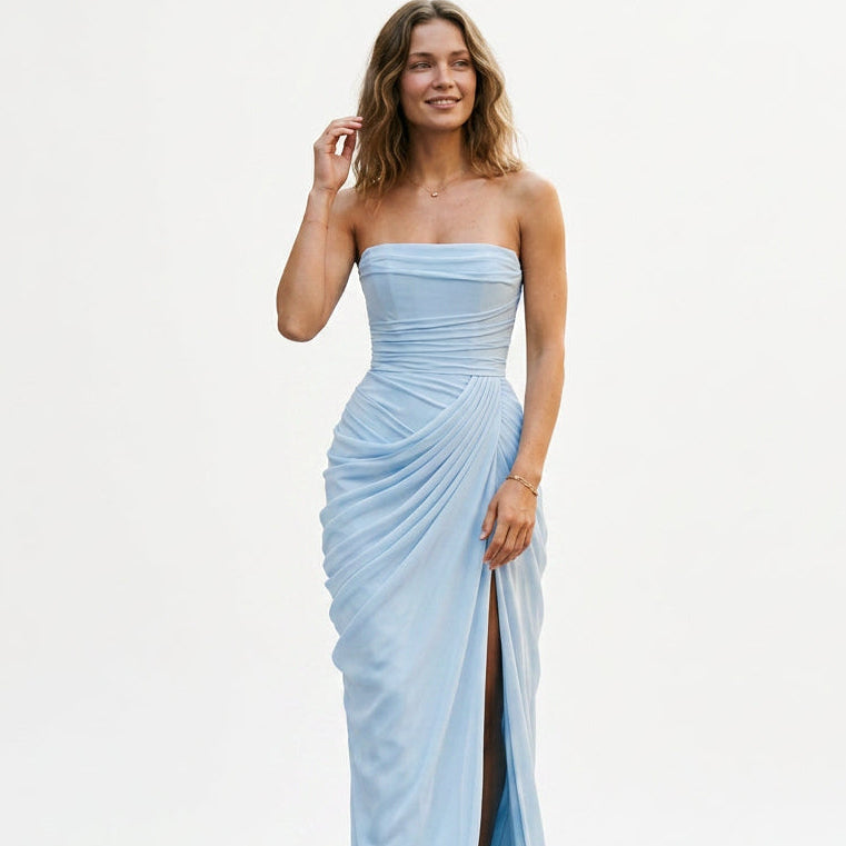 Tracy - Elegant Strapless Maxi Dress for Women