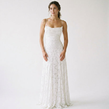Selene - Elegant Lace Maxi Evening Gown for Formal Events