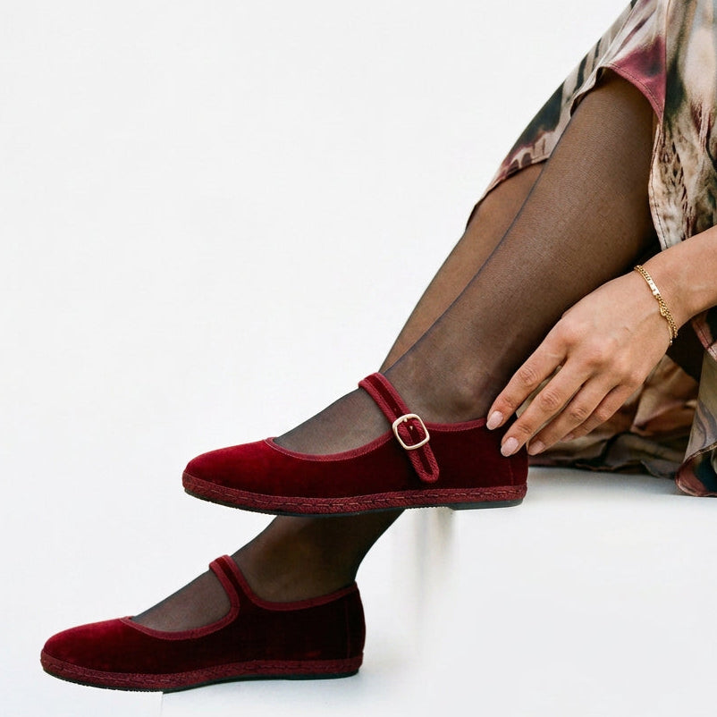 Thais - Stylish Casual Velvet Ballet Flats