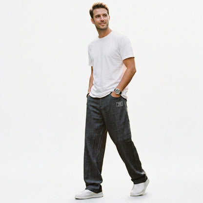 Gabriel - Elegant Wide Leg Linen Pants for Men