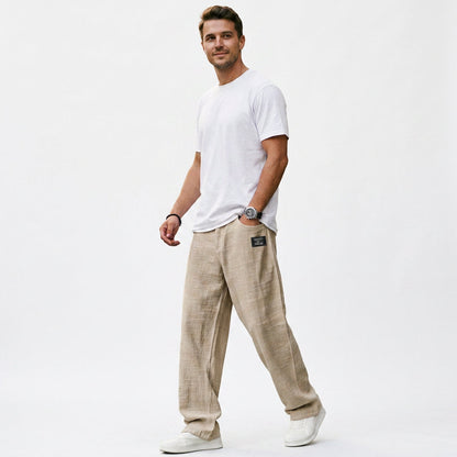 Gabriel - Elegant Wide Leg Linen Pants for Men