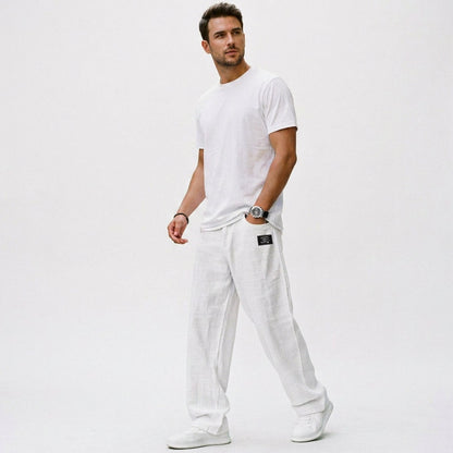 Gabriel - Elegant Wide Leg Linen Pants for Men