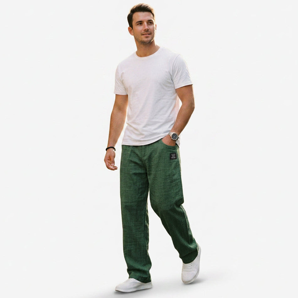 Gabriel - Elegant Wide Leg Linen Pants for Men