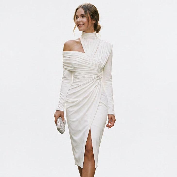 Coralie - Elegant Asymmetric One-Shoulder Evening Dress