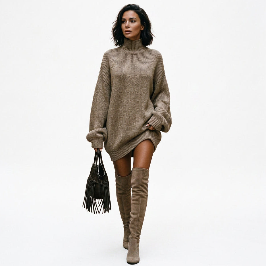 Danica - Cozy Vintage Knit Mini Dress