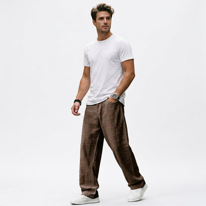 Gabriel - Elegant Wide Leg Linen Pants for Men