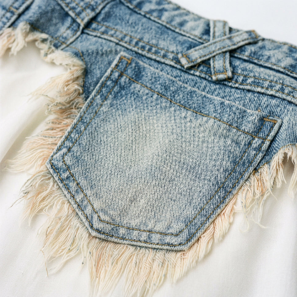 Fleur - Stylish Denim Skirt with Patchwork Design