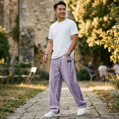 Gabriel - Elegant Wide Leg Linen Pants for Men