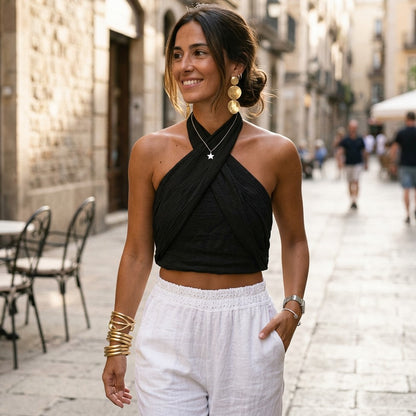 Giselle - Stylish Fitted White Tank Top for Women