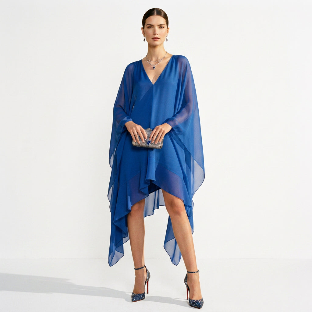 Paloma - Elegant Asymmetrical Chiffon Beach Dress