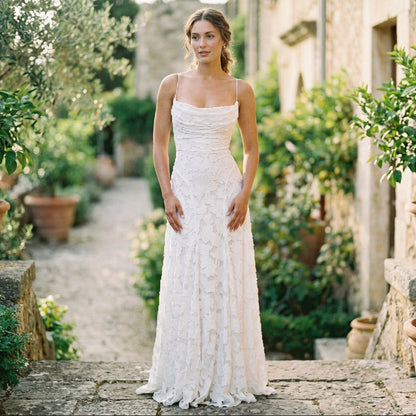 Selene - Elegant Lace Maxi Evening Gown for Formal Events