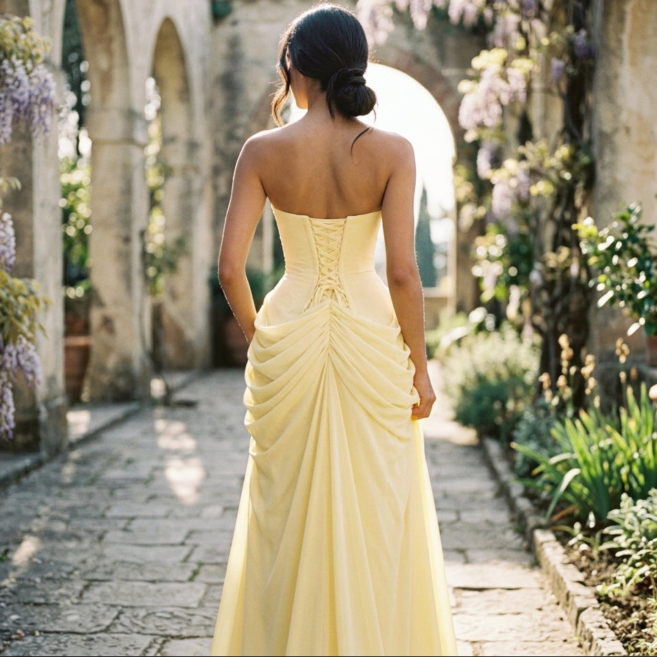 Tracy - Elegant Strapless Maxi Dress for Women