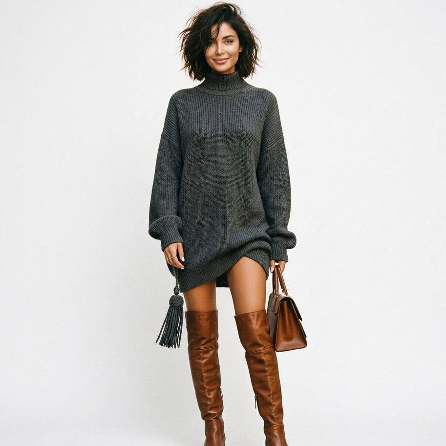 Danica - Cozy Vintage Knit Mini Dress