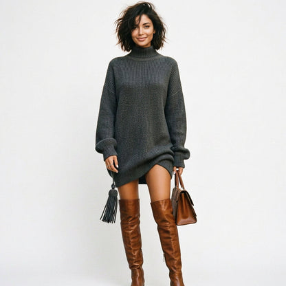 Danica - Cozy Vintage Knit Mini Dress
