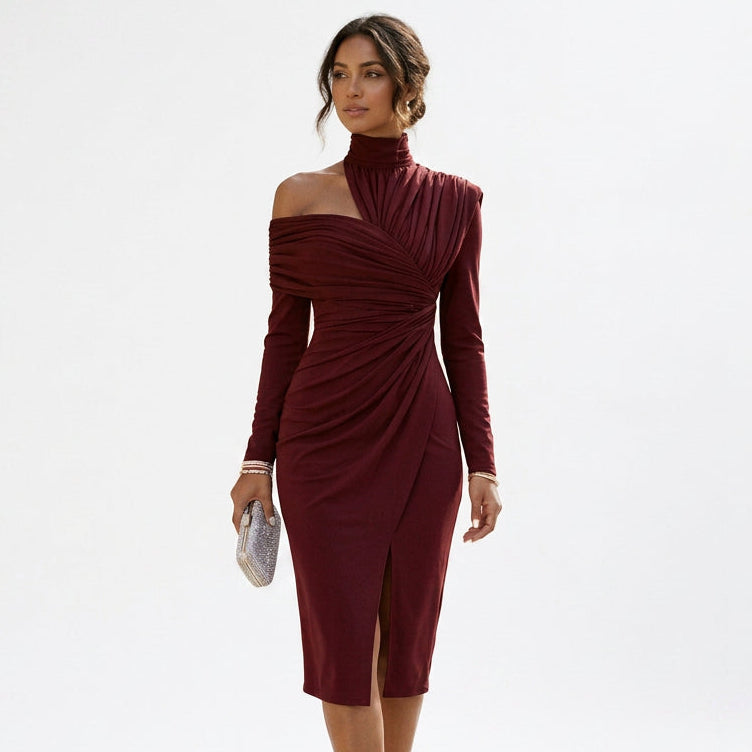 Coralie - Elegant Asymmetric One-Shoulder Evening Dress