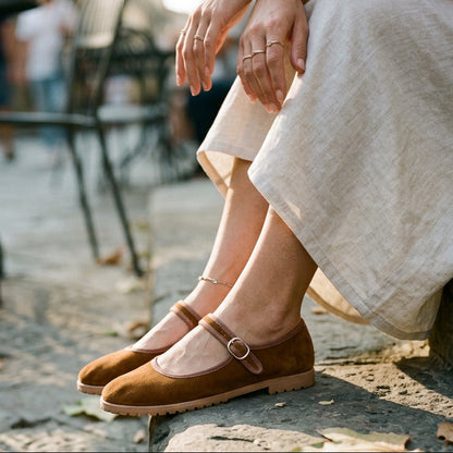 Thais - Stylish Casual Velvet Ballet Flats
